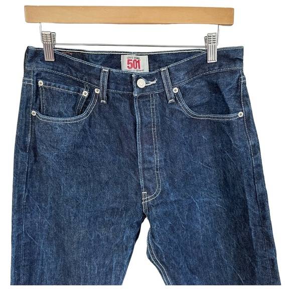 Levi's Original 501 Straight Leg Button-Fly Jeans Dark Stone Wash W33 x L32 - Picture 5 of 10